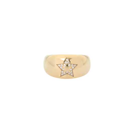 Star Diamond Wide Dome Ring