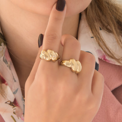 Twisted Double Dome Ring
