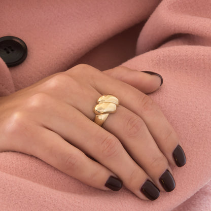 Twisted Double Dome Ring