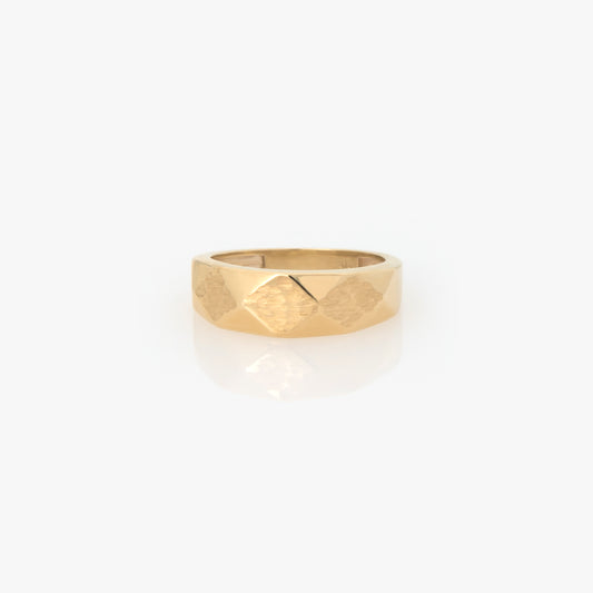 Hammered Pyramid Ring