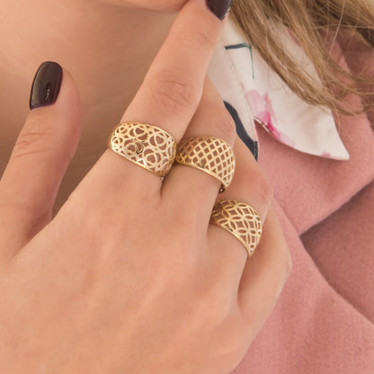 Dome Chunky Filigree Ring