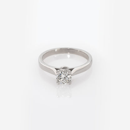 White Gold 14k Solitaire Lab Grown Diamond Ring