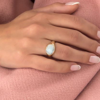 Oval Moonstone Ring