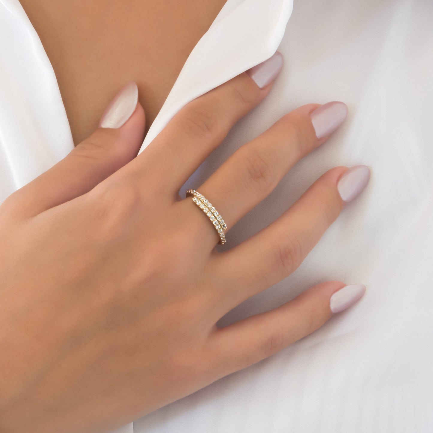 Bypass Gemstone Ring