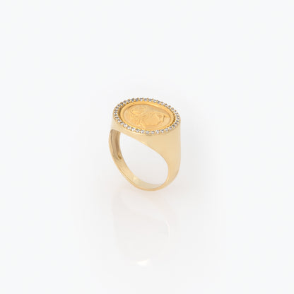 Goddess Athena Halo Gold Ring