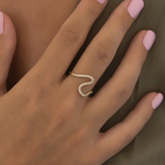 Gemstone Wave Ring