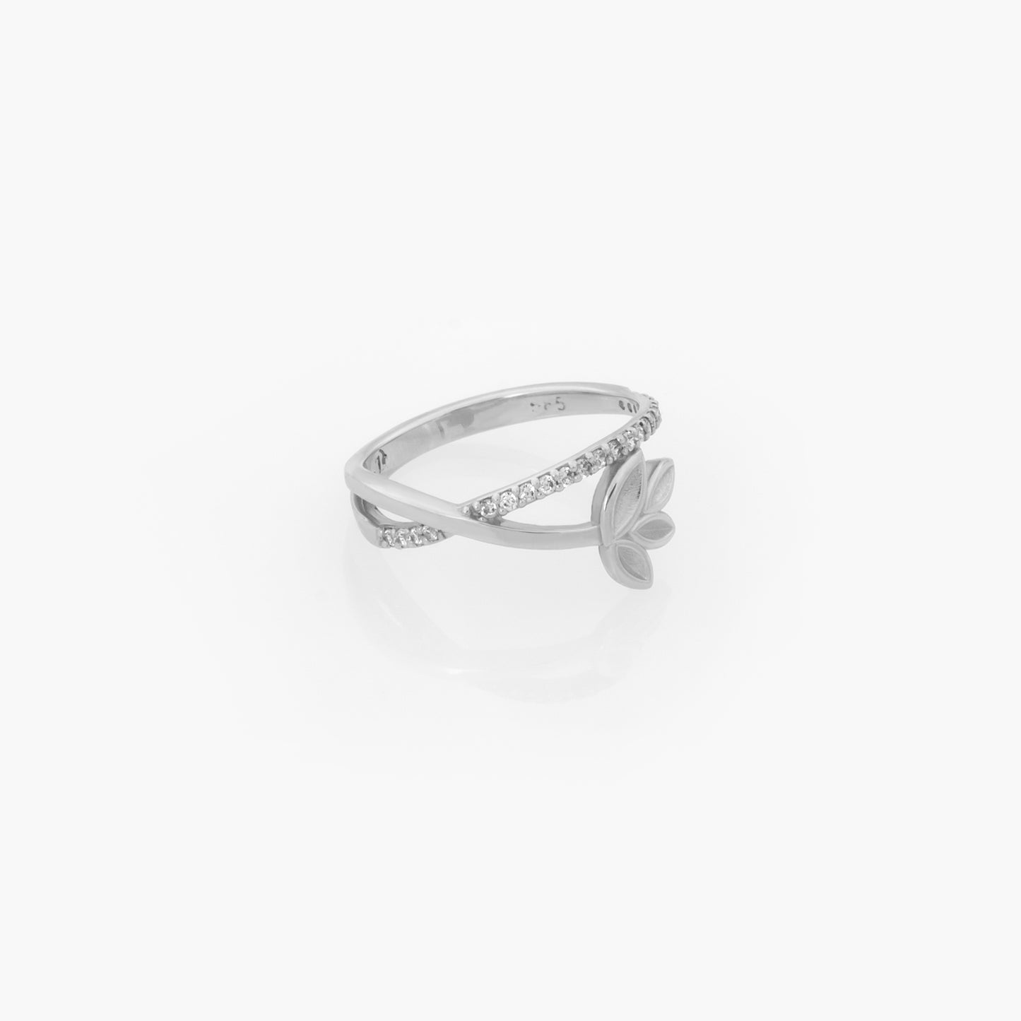 Olive Leaf Sparkle Ring