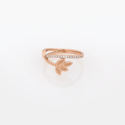 Olive Leaf Sparkle Ring