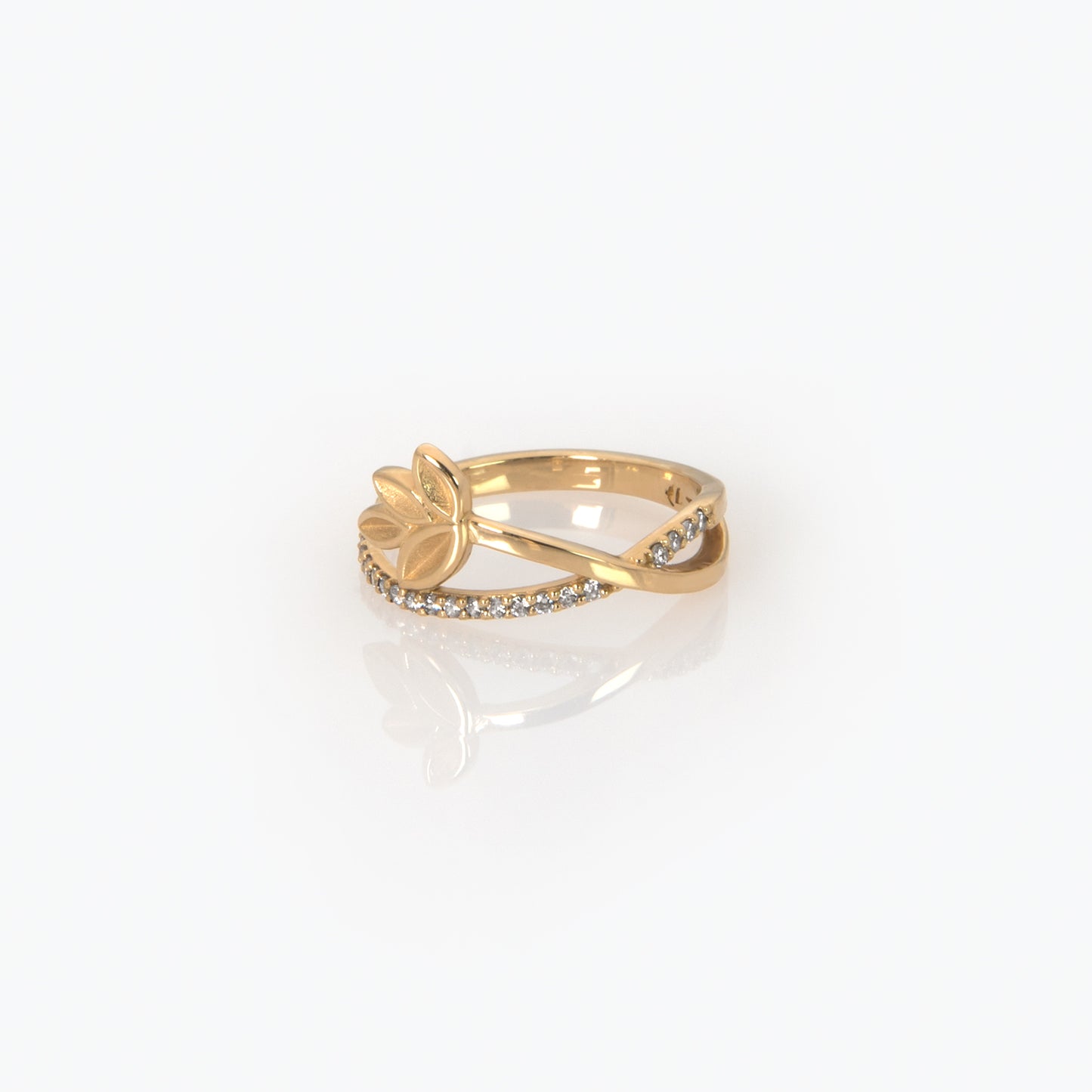 Olive Leaf Sparkle Ring