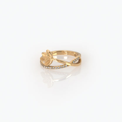 Olive Leaf Sparkle Ring
