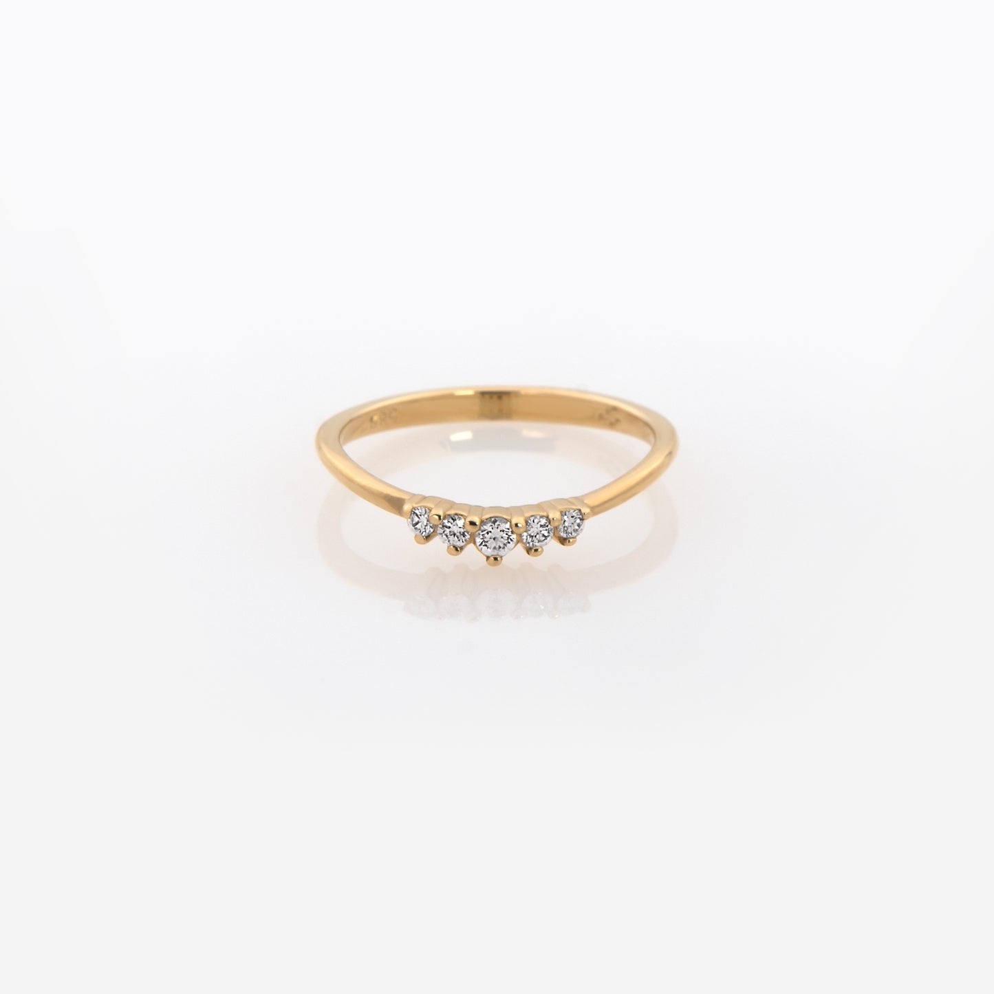 Curved Gemstone Ring