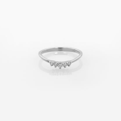 Curved Gemstone Ring