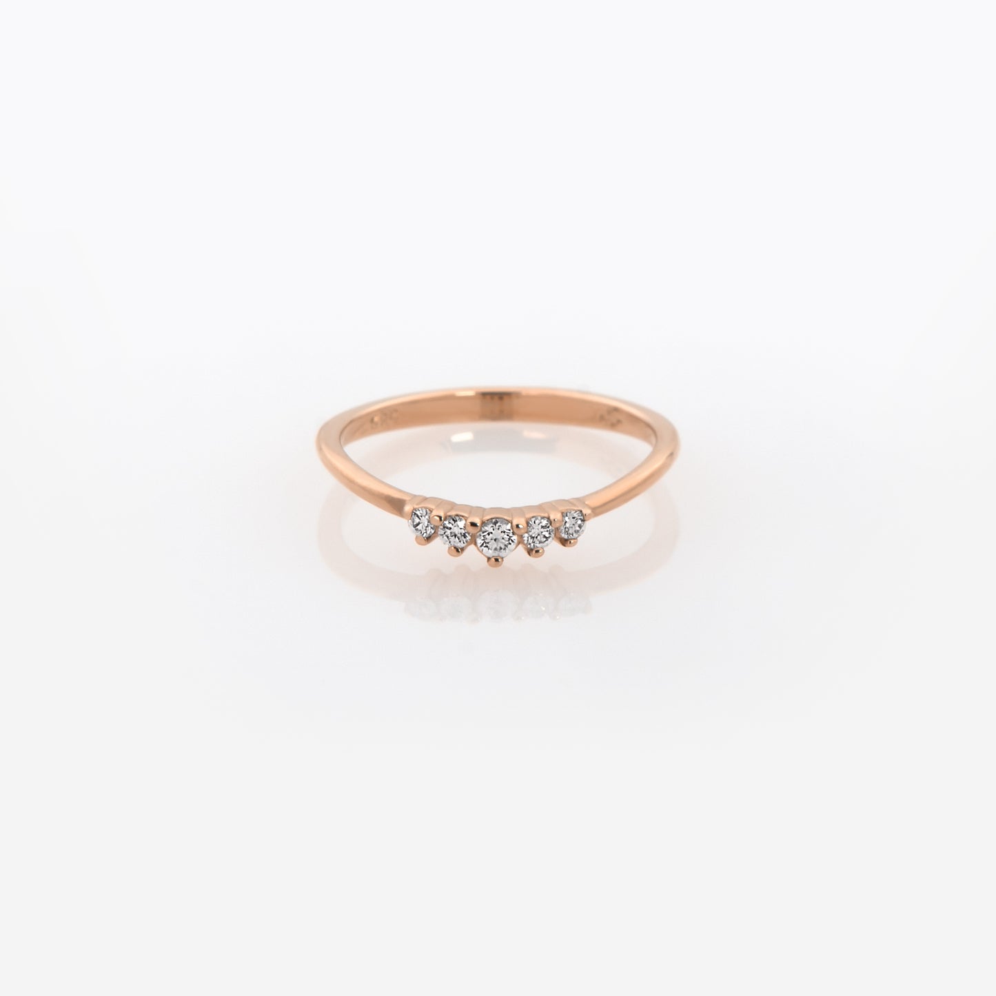 Curved Gemstone Ring