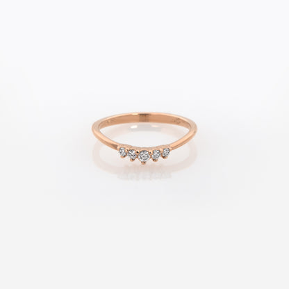 Curved Gemstone Ring
