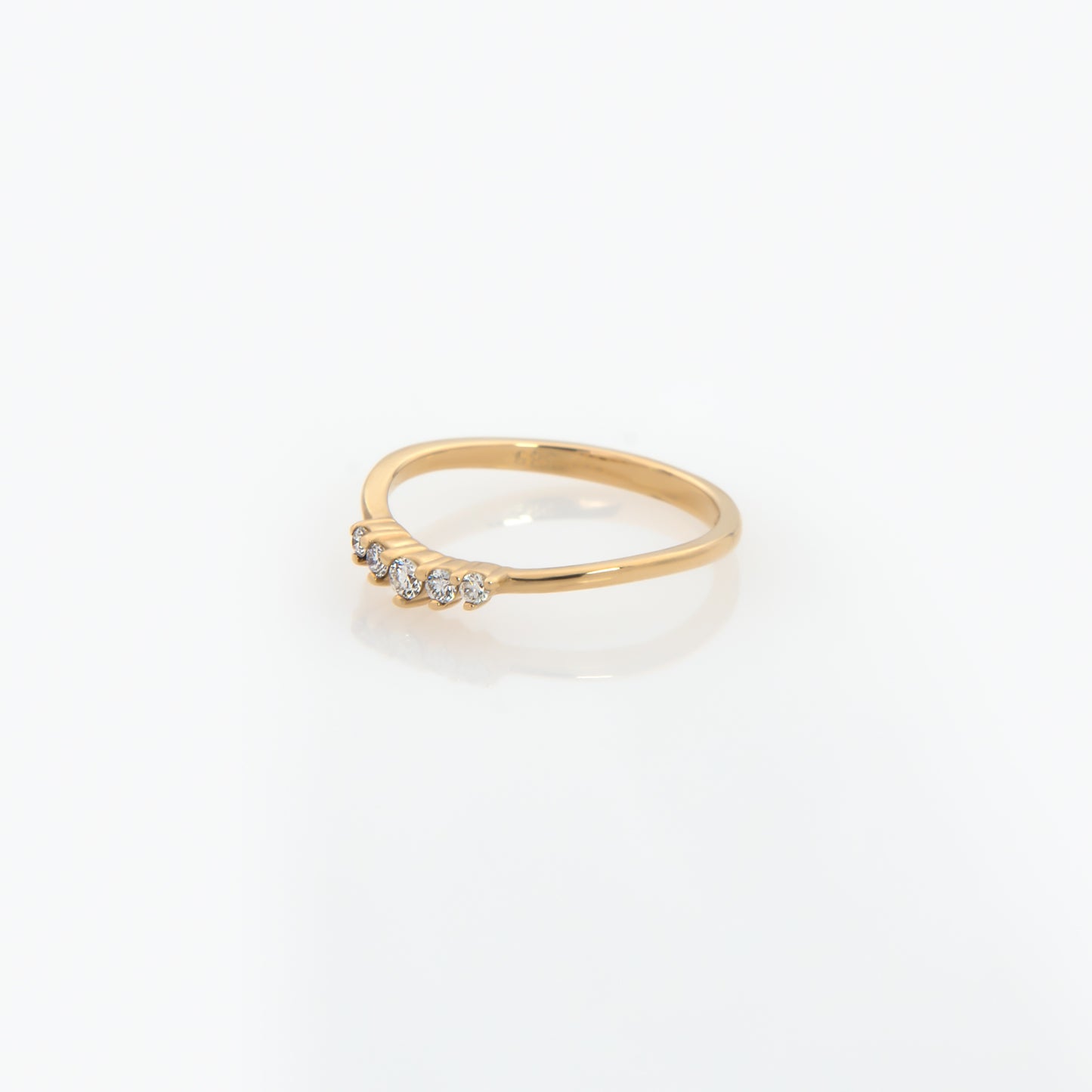 Curved Gemstone Ring