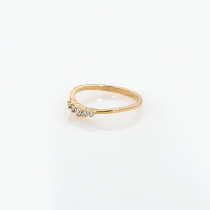 Curved Gemstone Ring