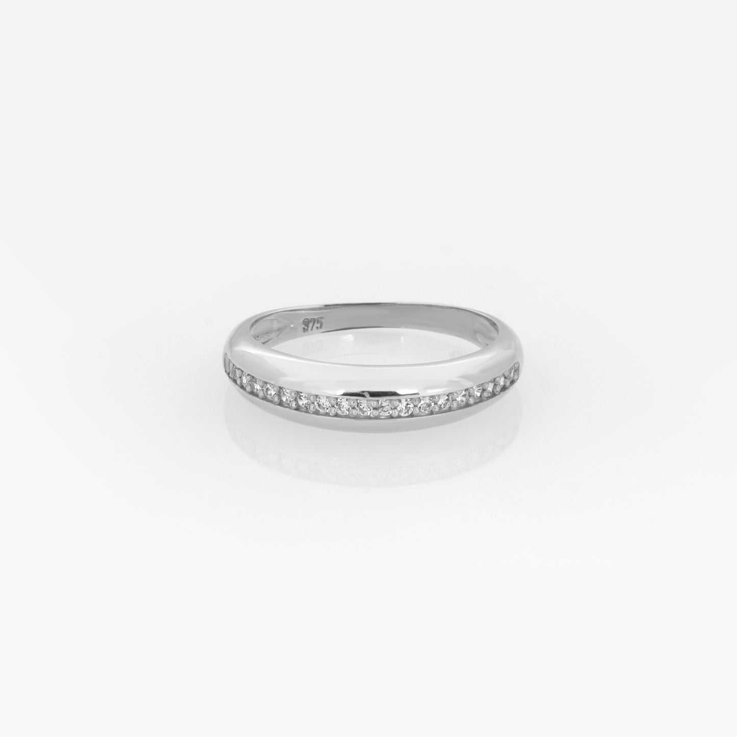 Dome Sparkle Line Ring