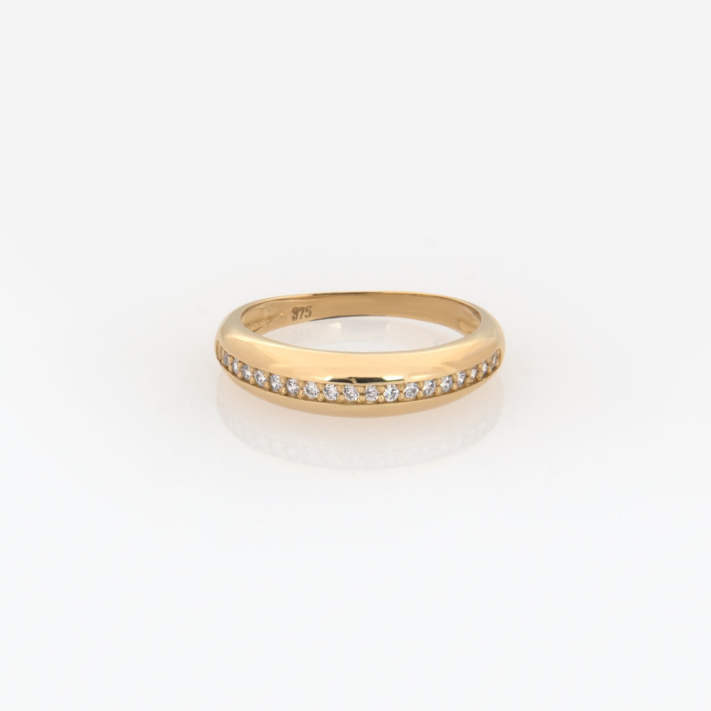 Dome Sparkle Line Ring