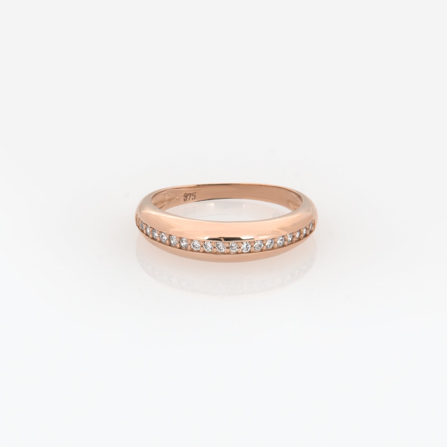 Dome Sparkle Line Ring