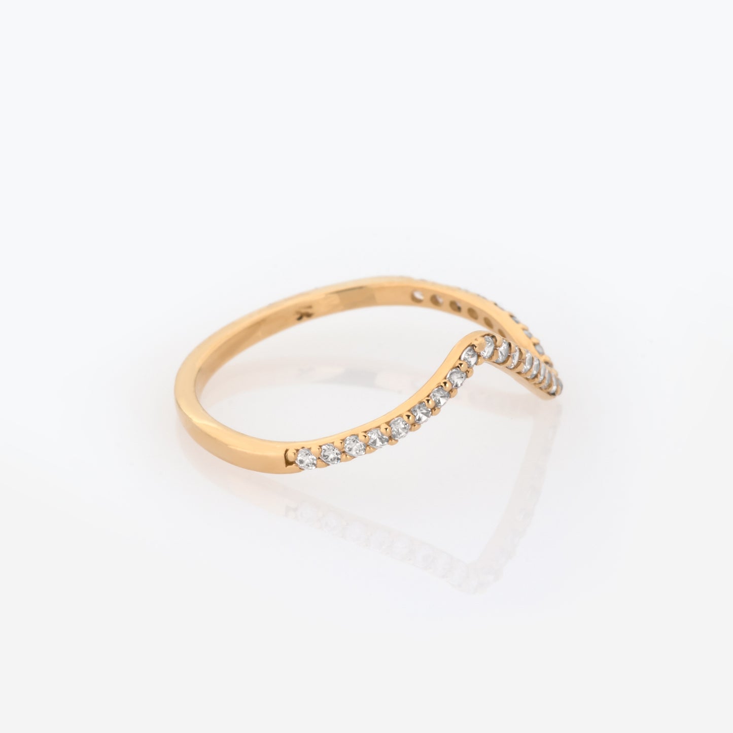 Modern Gemstone Chevron Ring