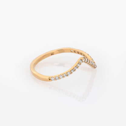 Modern Gemstone Chevron Ring