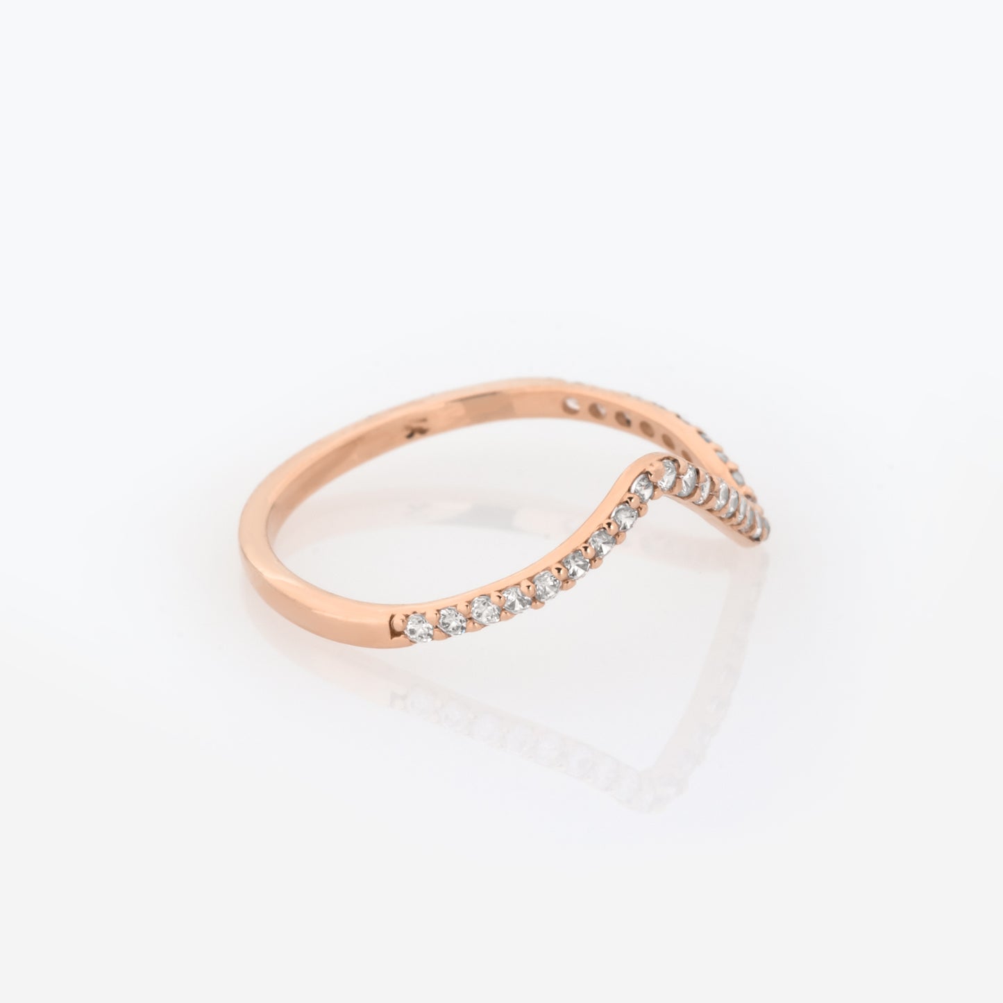 Modern Gemstone Chevron Ring