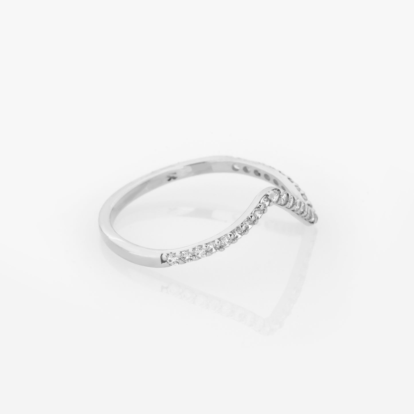 Modern Gemstone Chevron Ring