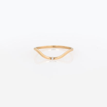 Dainty Wave Stackable Diamond Ring