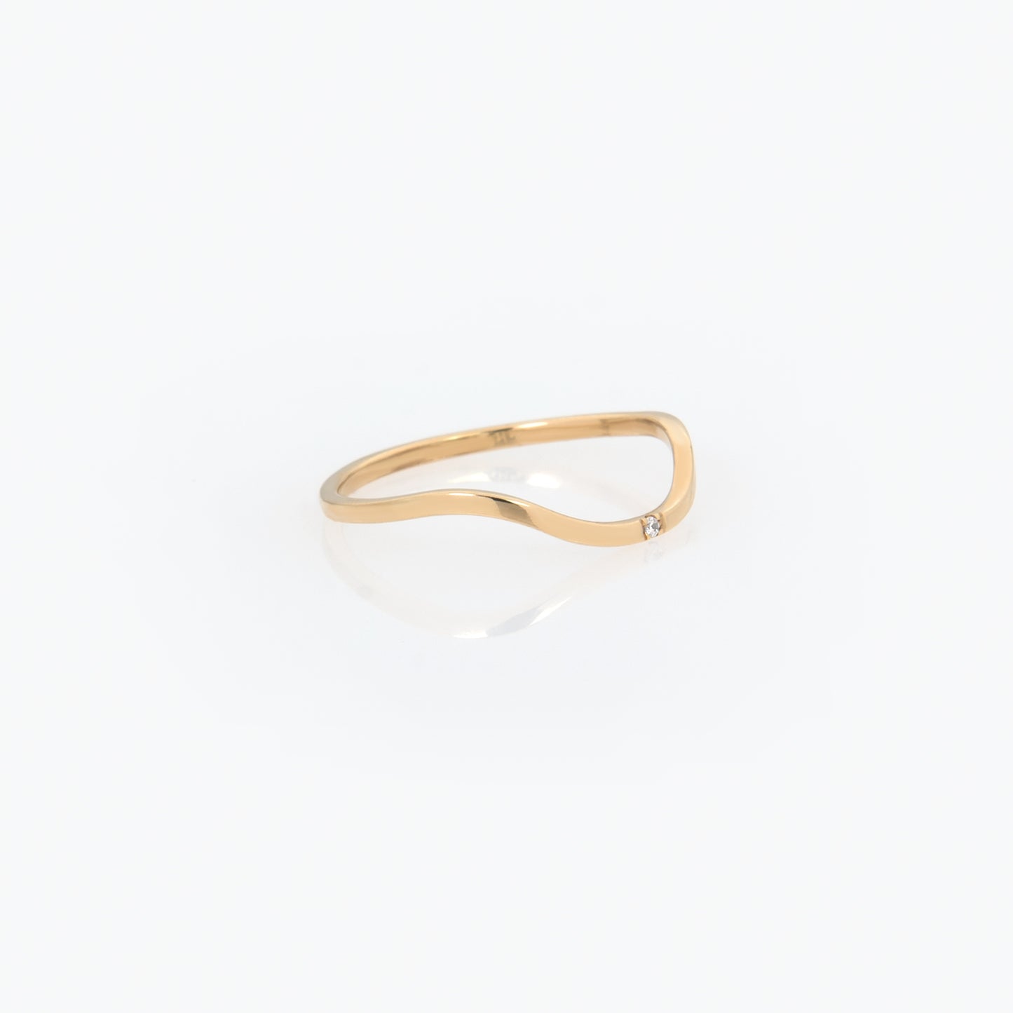 Dainty Wave Stackable Diamond Ring