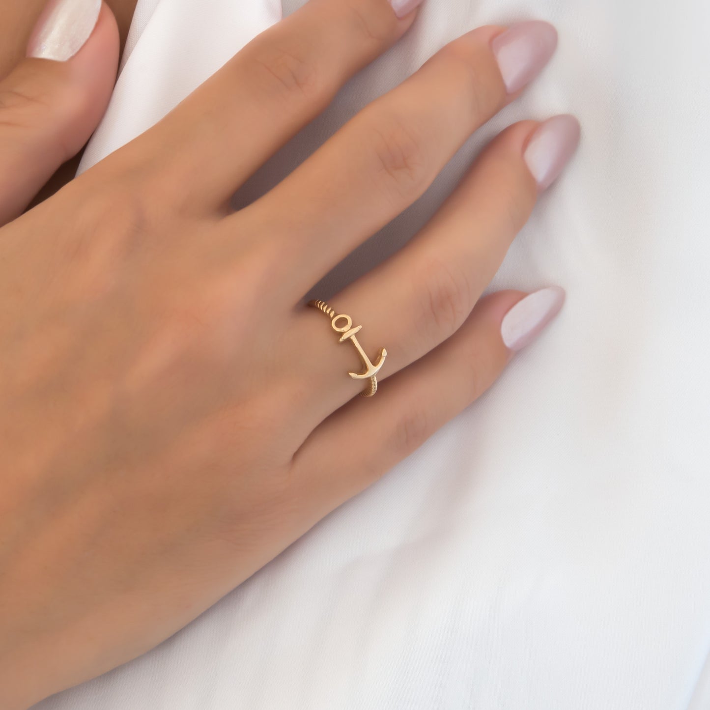 Textured Band Anchor Ring