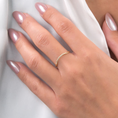 Wave Stackable Gemstone Ring