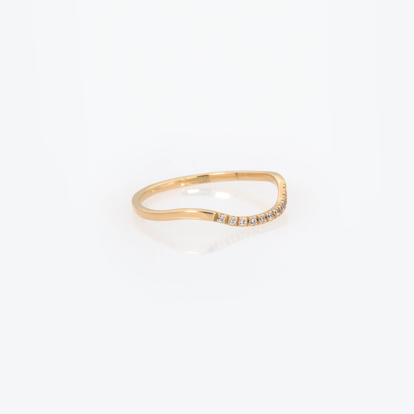Wave Stackable Gemstone Ring