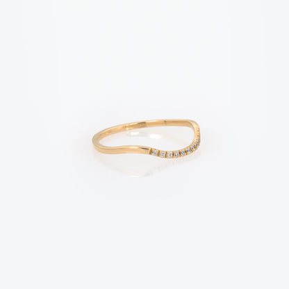 Wave Stackable Gemstone Ring