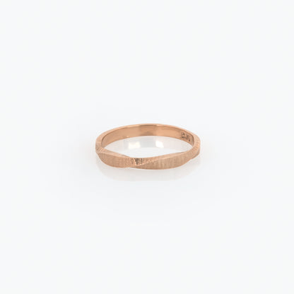 Mobius Diamond Cut Textured Ring