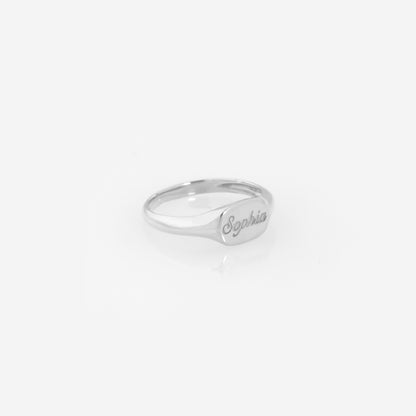 Personalized Signet Square Ring