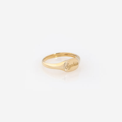 Personalized Signet Square Ring