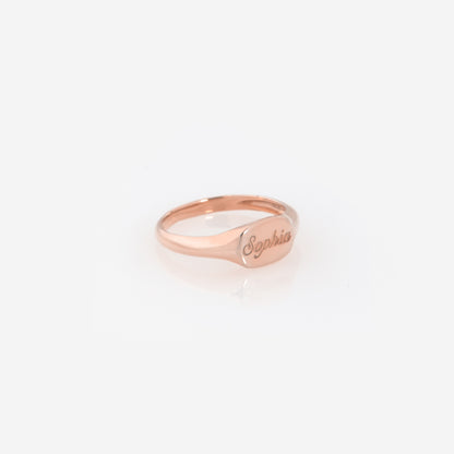 Personalized Signet Square Ring