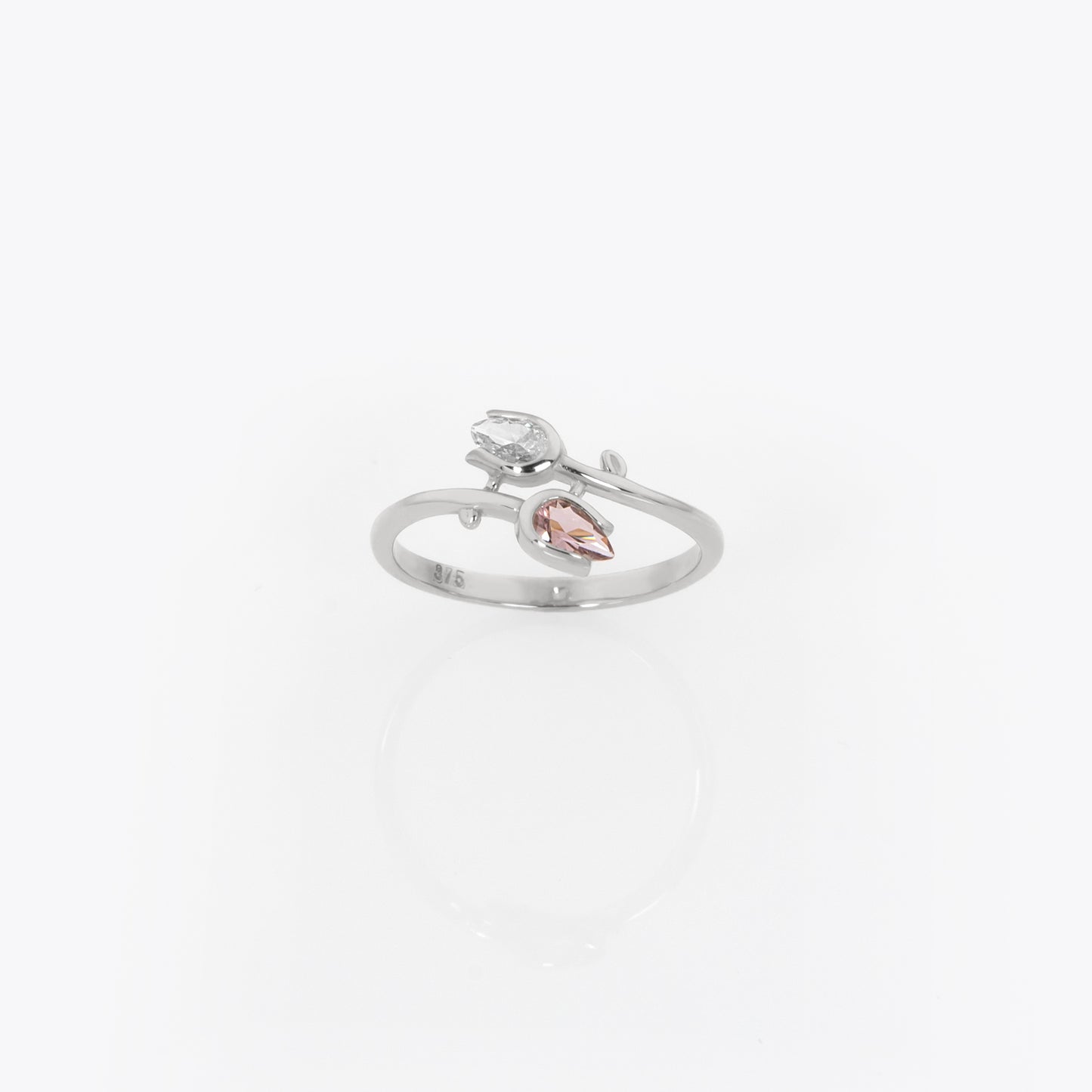 Tulip Flower Bypass Ring