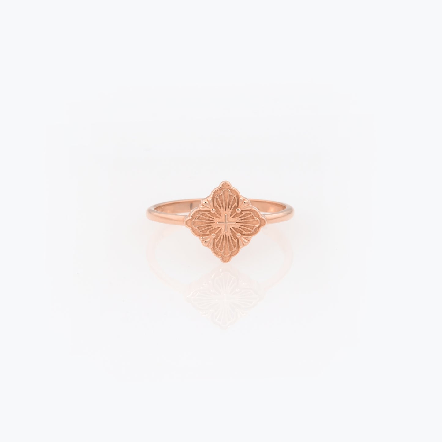 Cross Four-Leaf Clover Ring