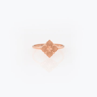 Cross Four-Leaf Clover Ring
