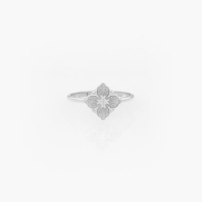 Cross Four-Leaf Clover Ring