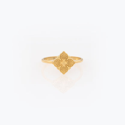 Cross Four-Leaf Clover Ring