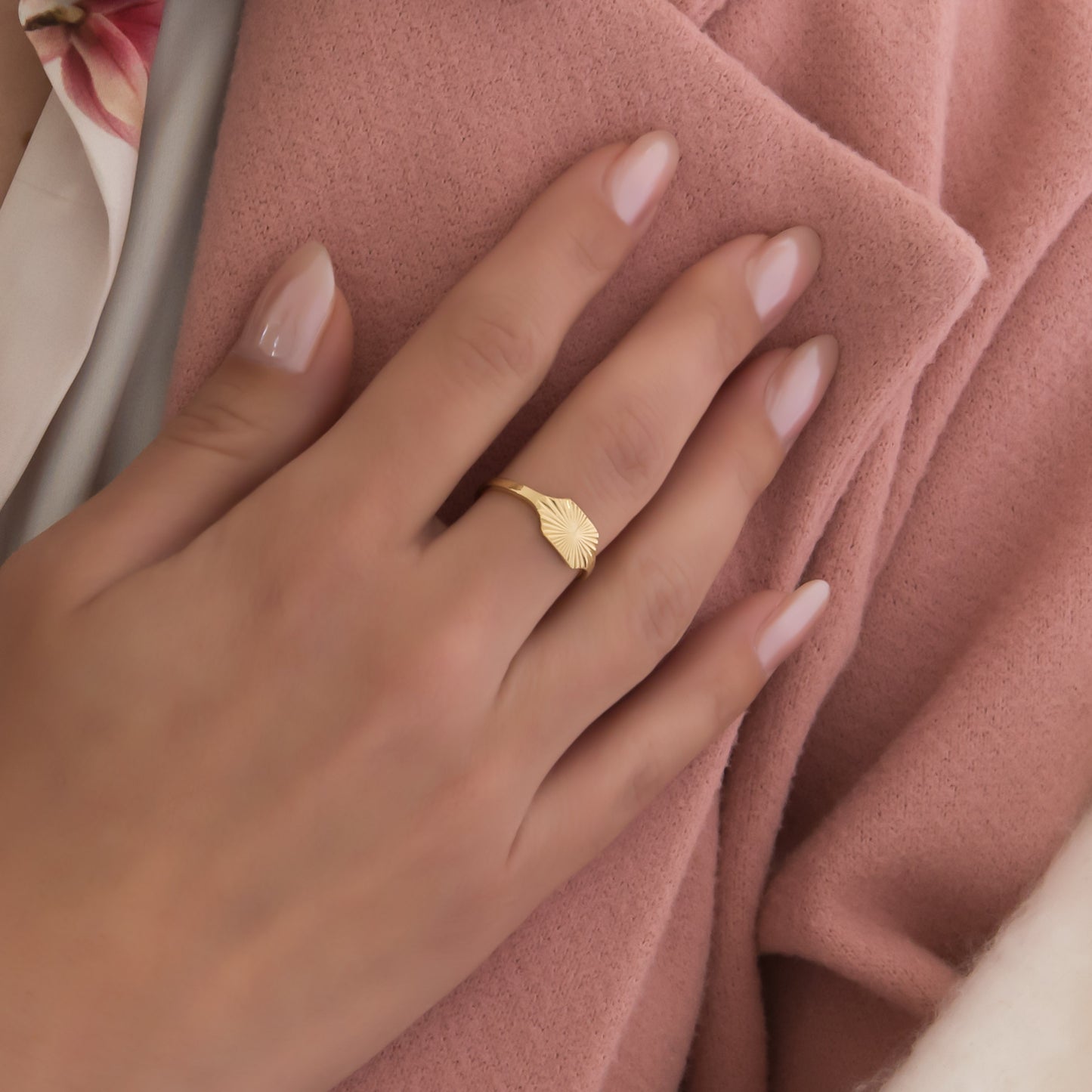 Sunburst Signet Ring