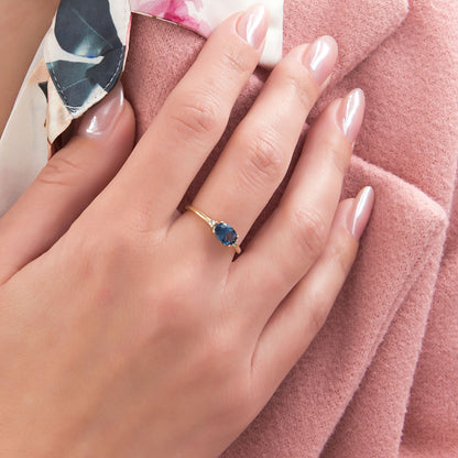 Personalized Oval Birthstone Ring