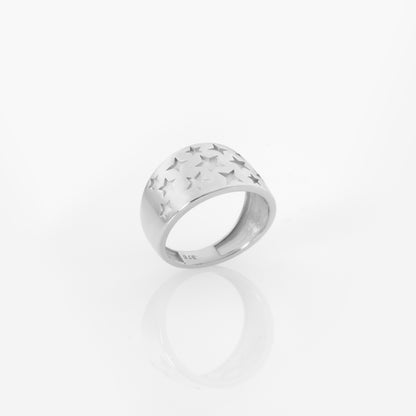Dome Carved Star Ring