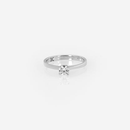 White Gold 18k Natural Diamond Solitaire Ring