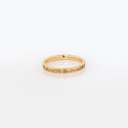 Birth Flower Eternity 14k Gold Vermeil Ring