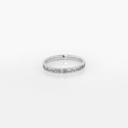 Birth Flower Eternity 14k Gold Vermeil Ring