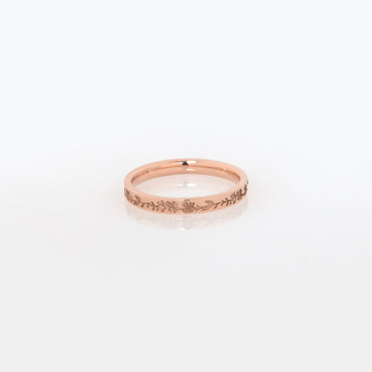 Birth Flower Eternity 14k Gold Vermeil Ring