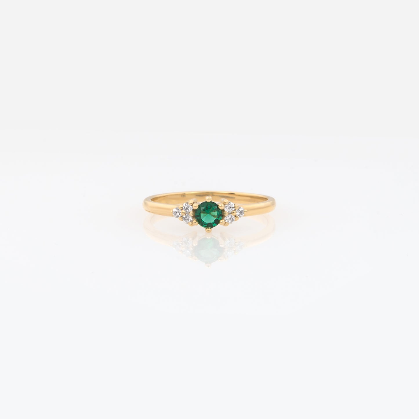 Solitaire Birthstone Cluster Ring